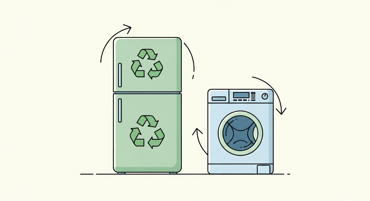 Appliance recycling process Pacific Northwest