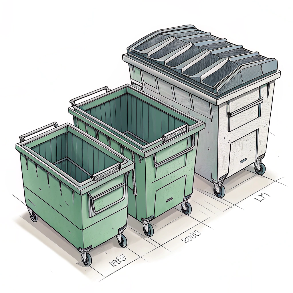 Multiple dumpster sizes