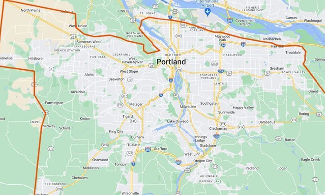 Map of service area